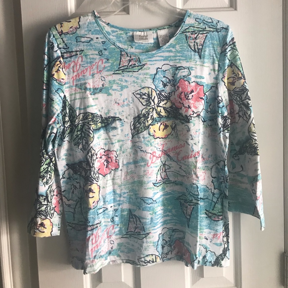 Baxter and Wells 3/4 length sleeves casual top